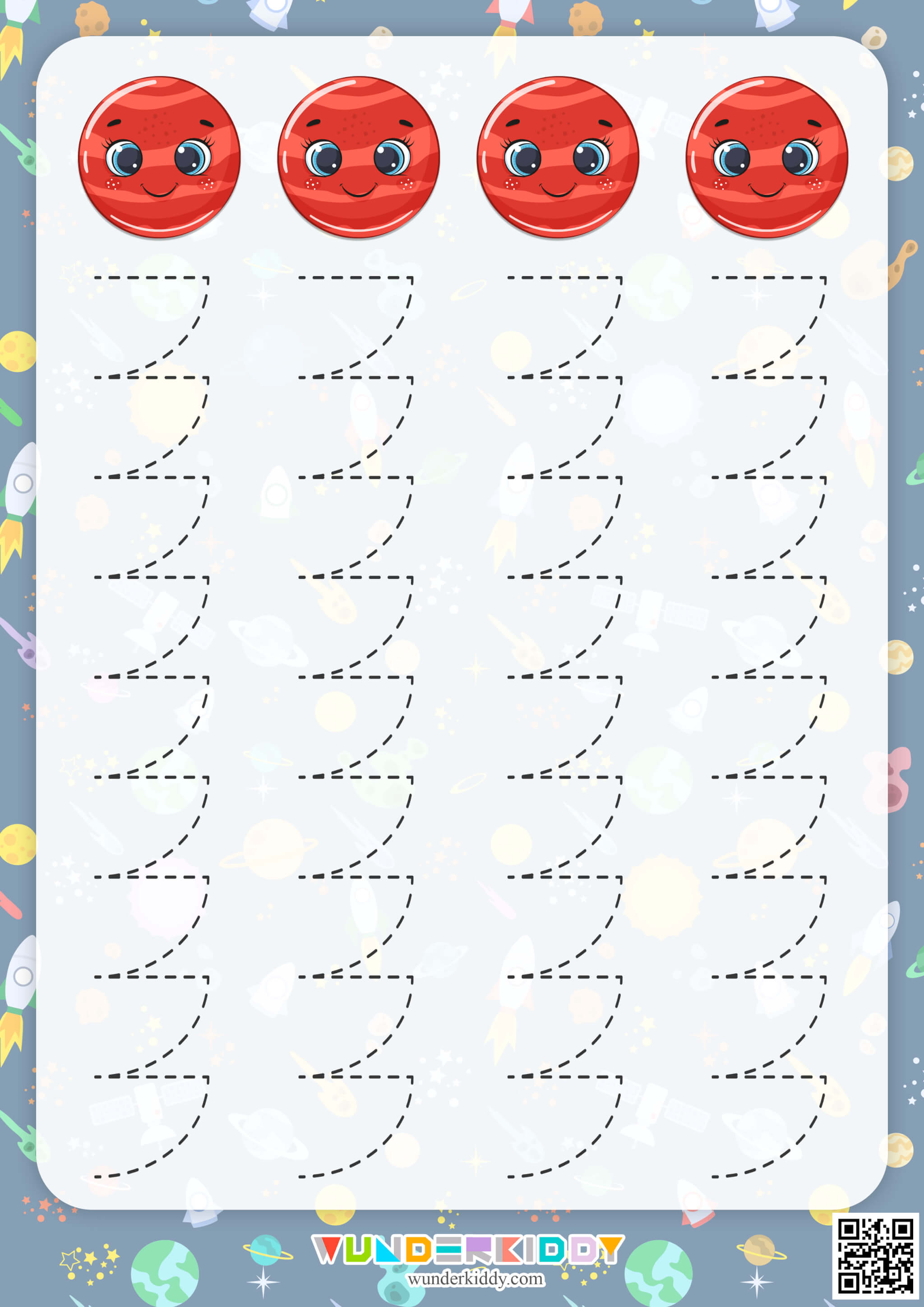 Solar System Tracing Worksheets - Image 6