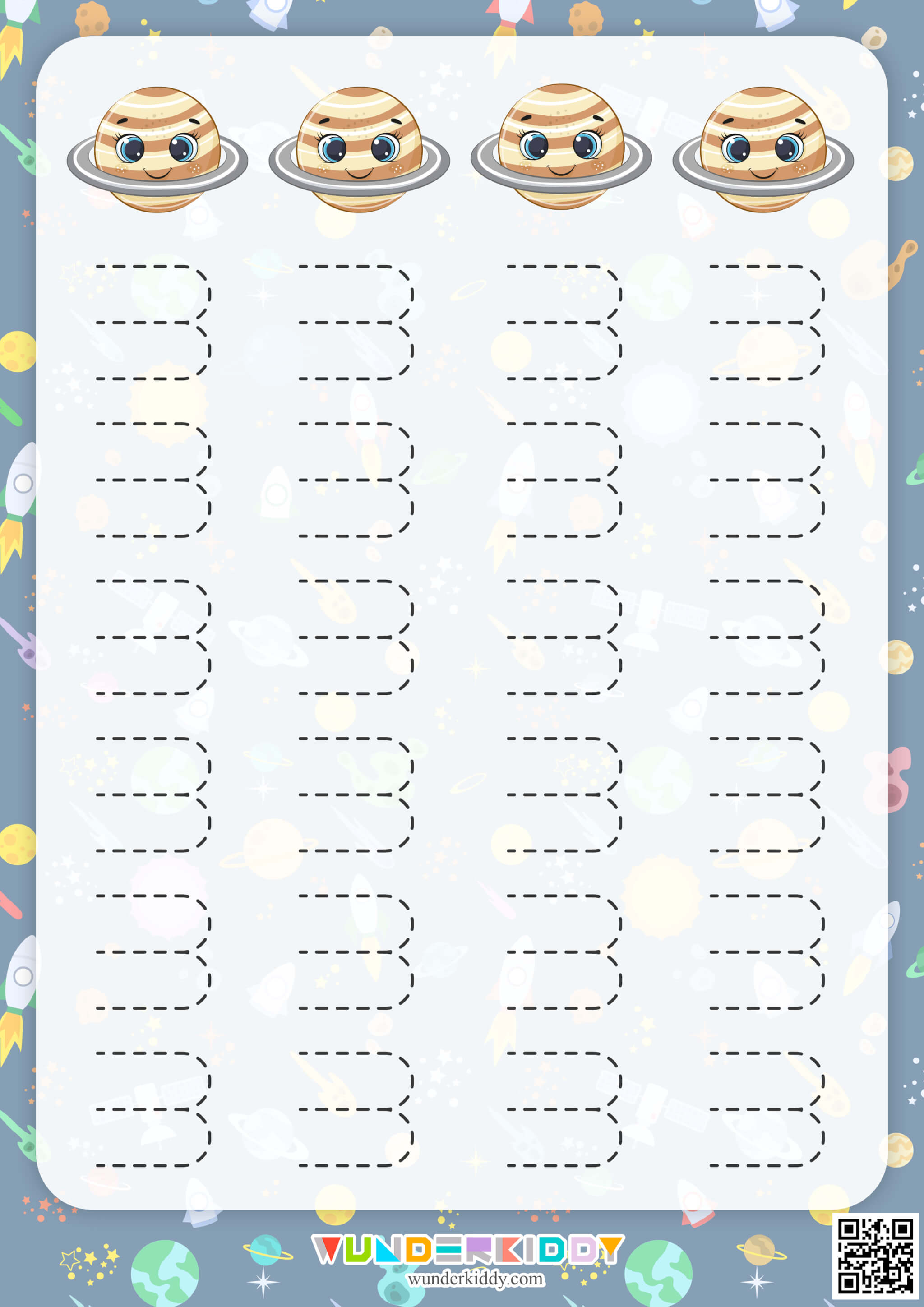 Solar System Tracing Worksheets - Image 8