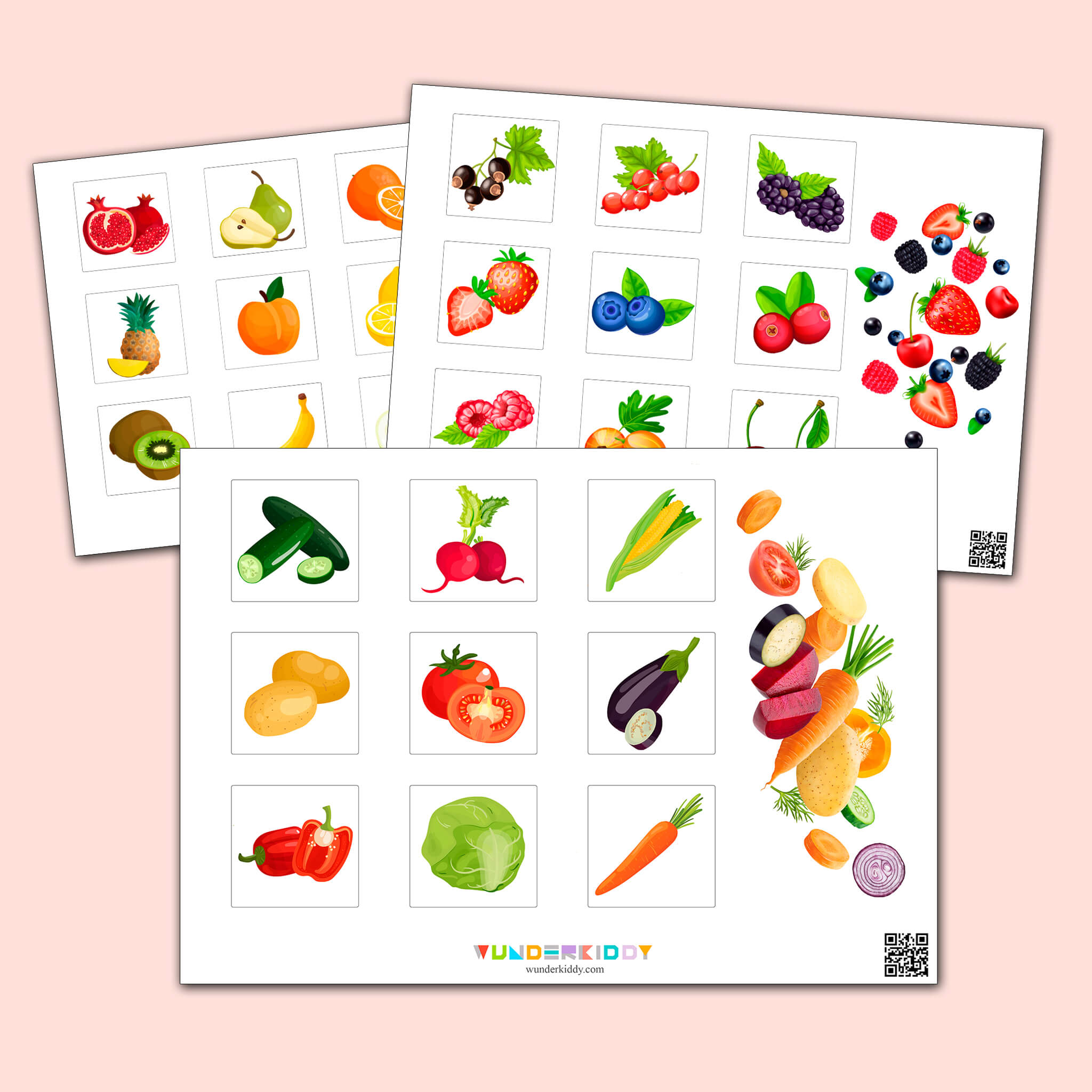 Sorting Game Fruit, Vegetables or Berrie
