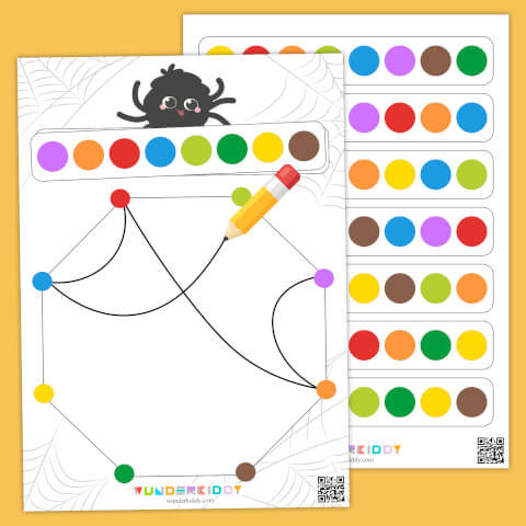 Relie les couleurs : activité de dessin pour les enfants d'âge préscolaire - Image 2