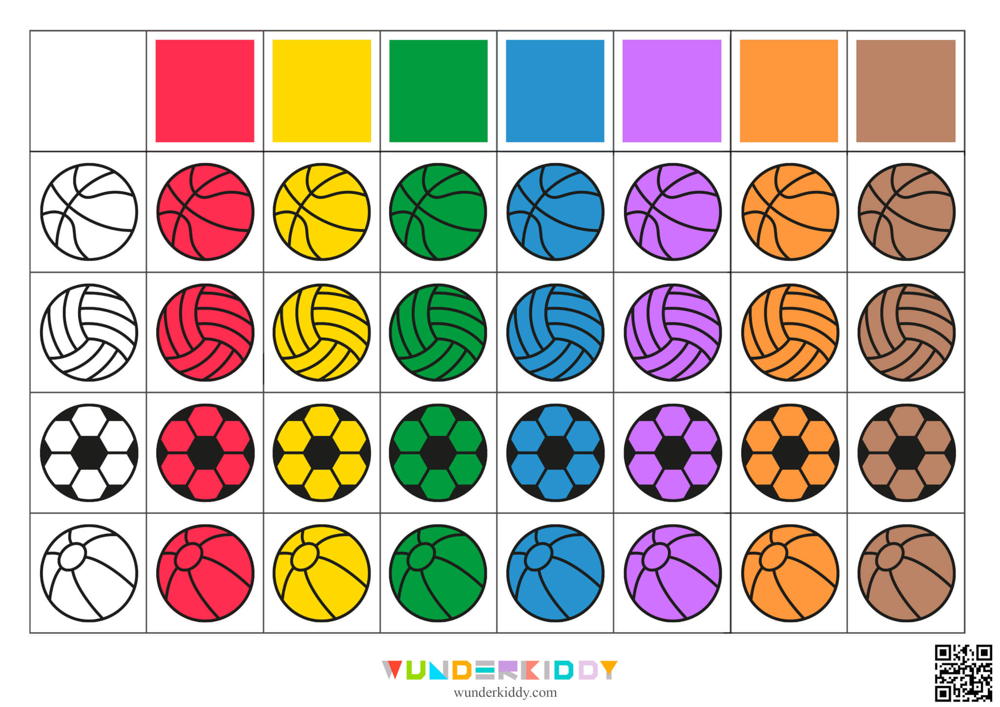 Sports Ball Color Sorting for Preschoolers - Image 3