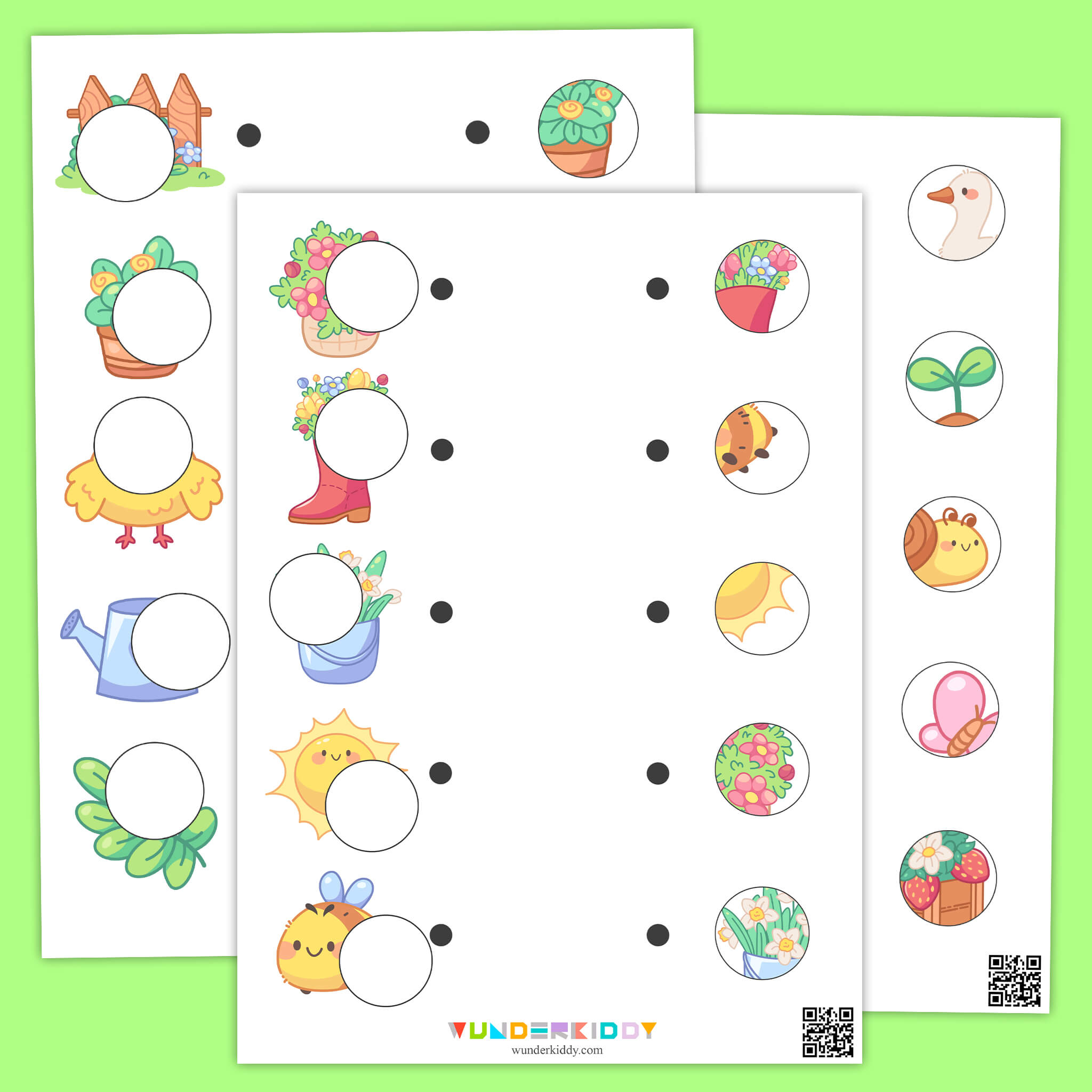 Spring Missing Puzzle Worksheets