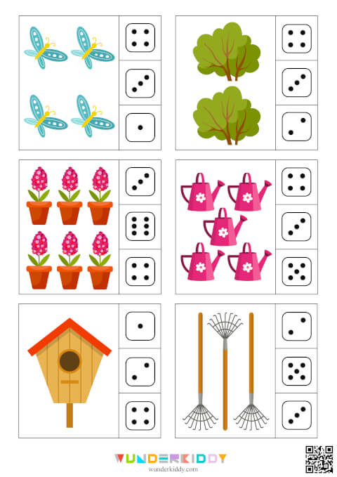 Гра з прищіпками «Порахуй весняні предмети» - Зображення 4