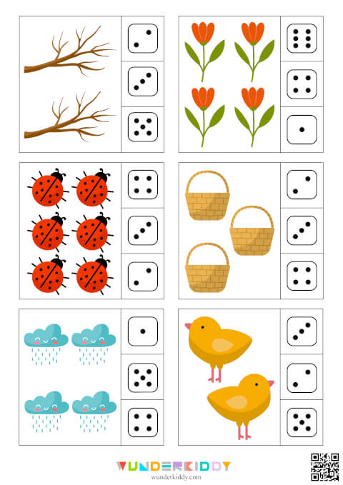 Гра з прищіпками «Порахуй весняні предмети» - Зображення 5