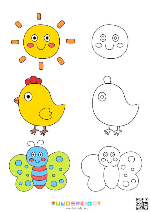 Весенние задания «Дорисуй детали и раскрась» - Изображение 4