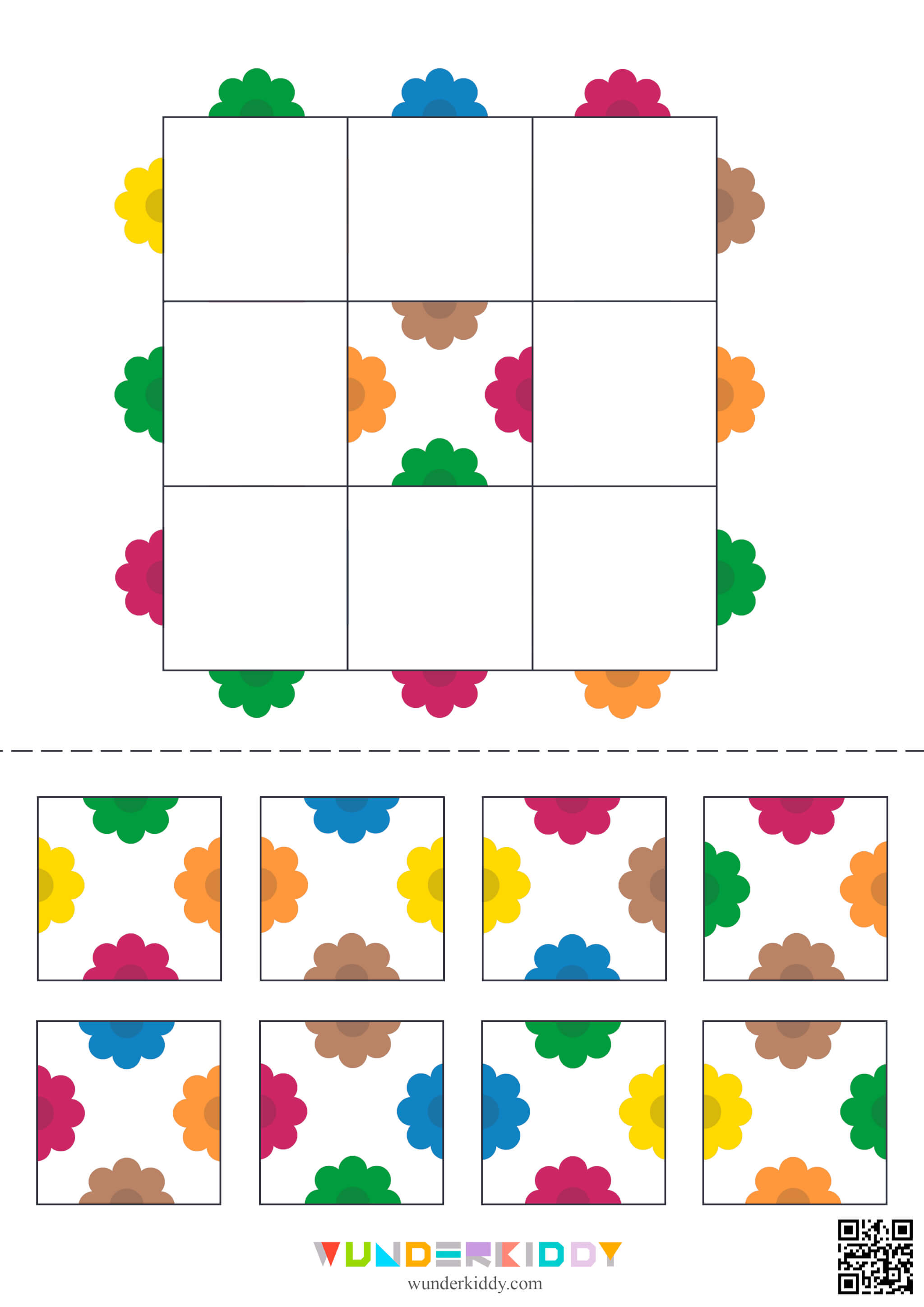 Spring Flower Puzzle: Match the Petals Worksheets - Image 4