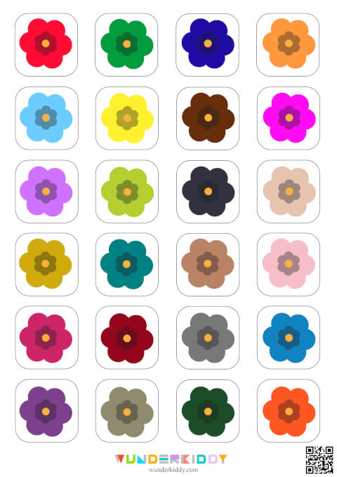 Гра на підбір за кольором «Весняні квіти» - Зображення 3