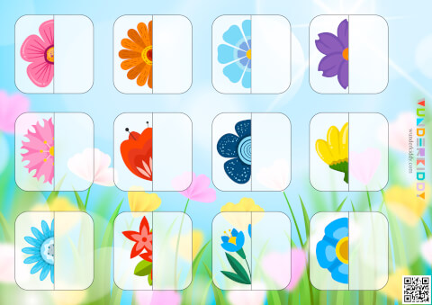 Spring Flowers Matching Game - Image 2