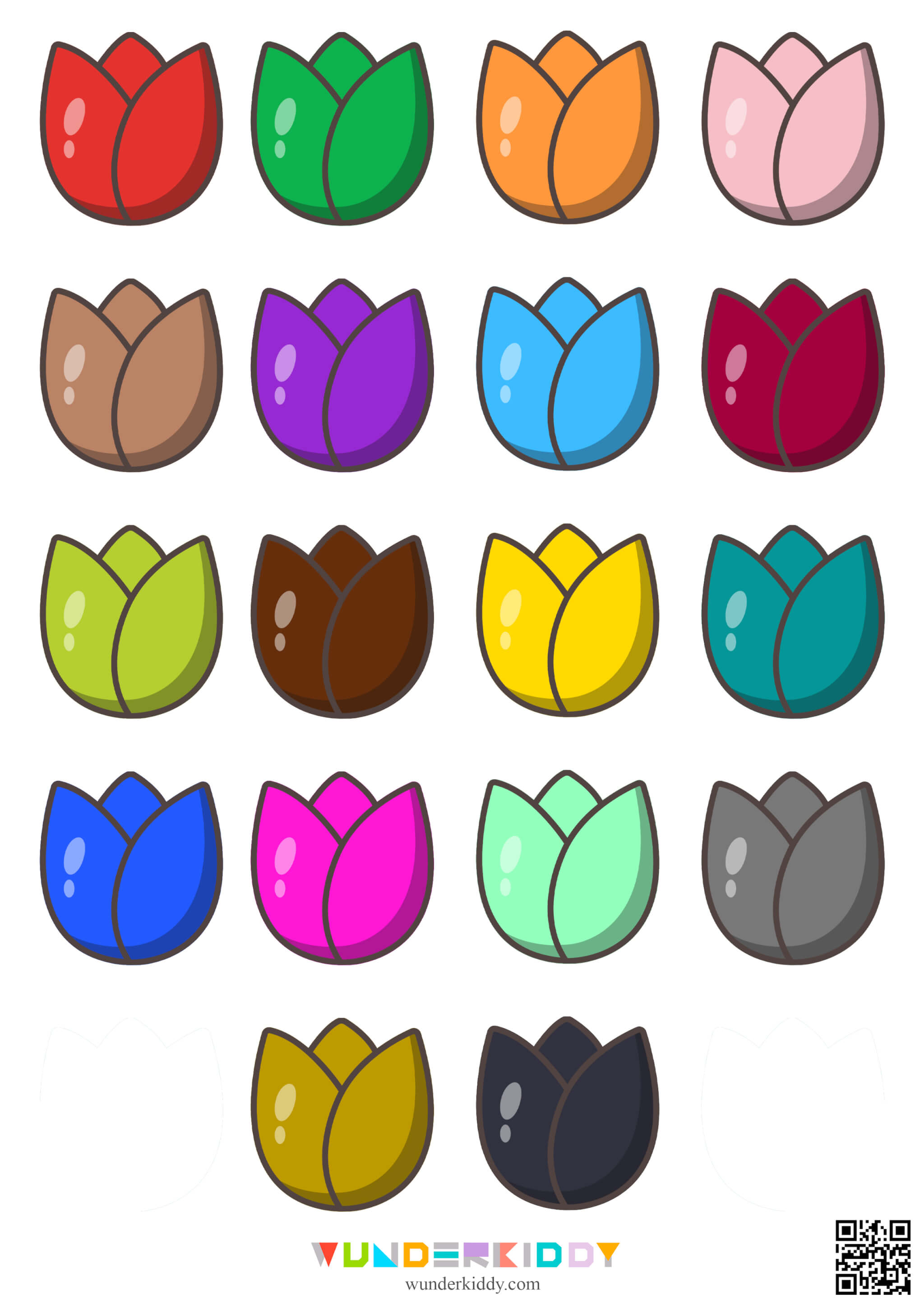 Spring Garden: Match the Colors Worksheet - Image 3