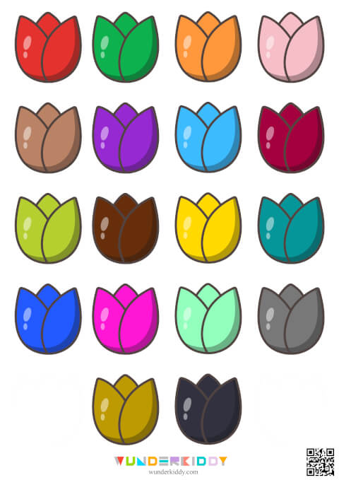 Дидактична гра «Кольорові тюльпани» - Зображення 4