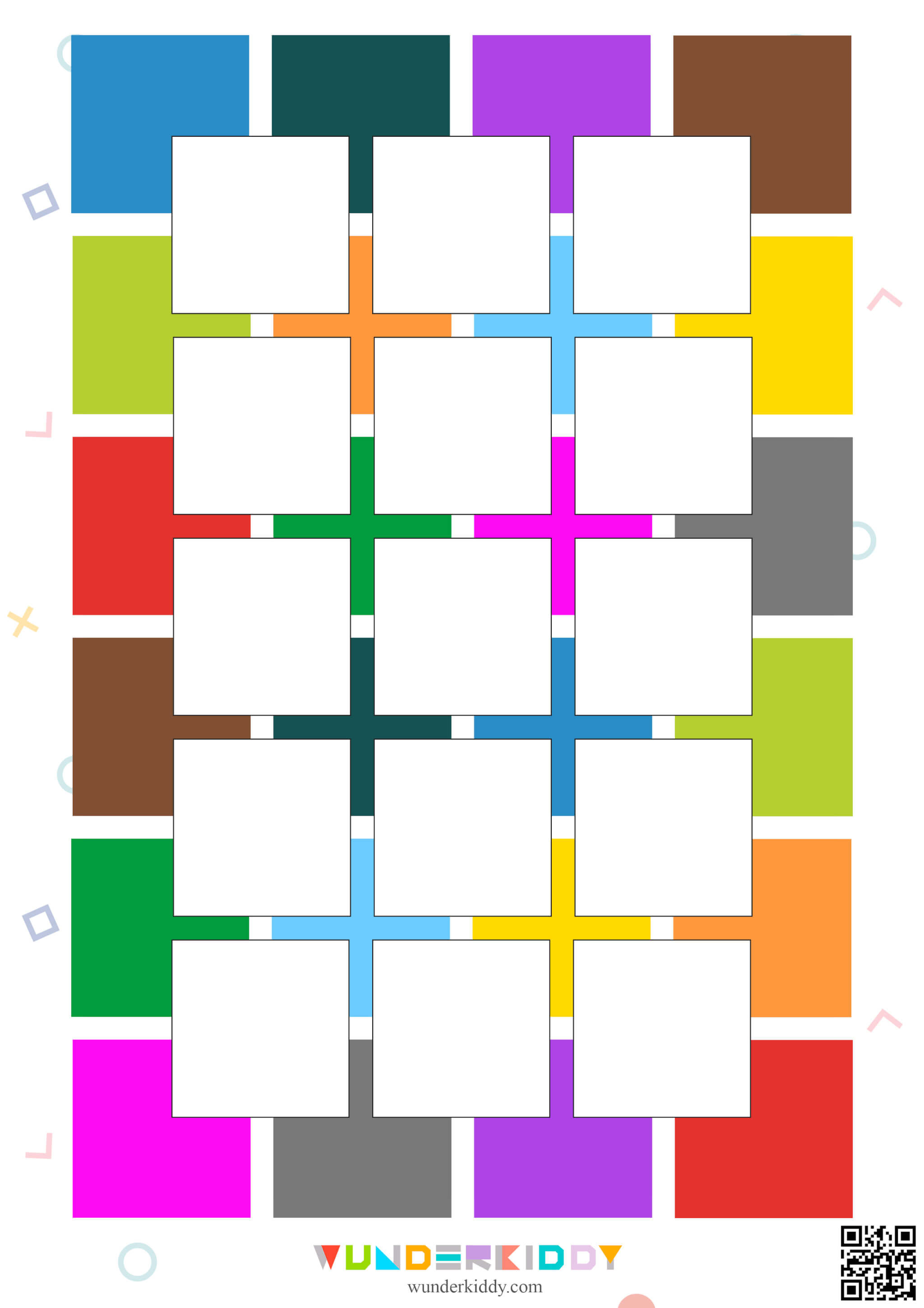 Activité de puzzle sur les carrés colorés - Image 2