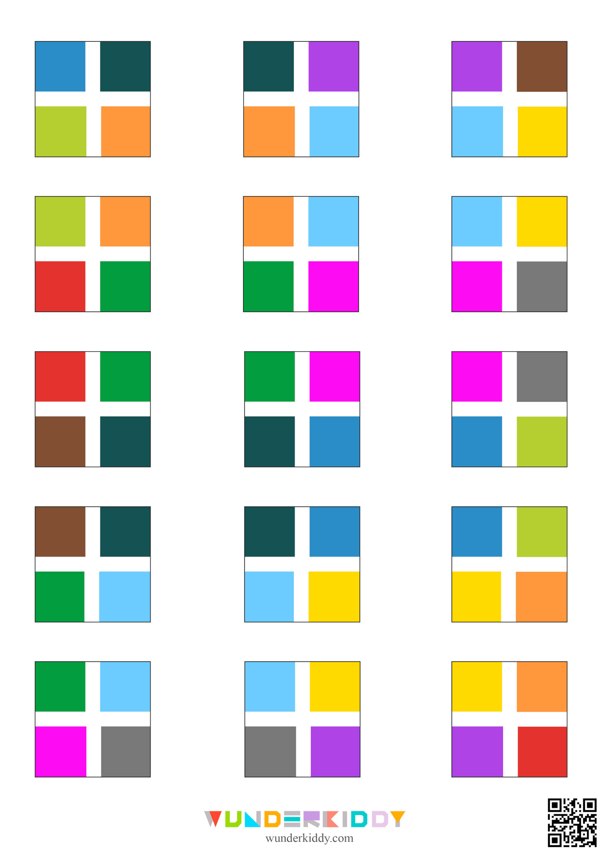 Activité de puzzle sur les carrés colorés - Image 3