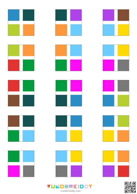 Activité de puzzle sur les carrés colorés - Image 4