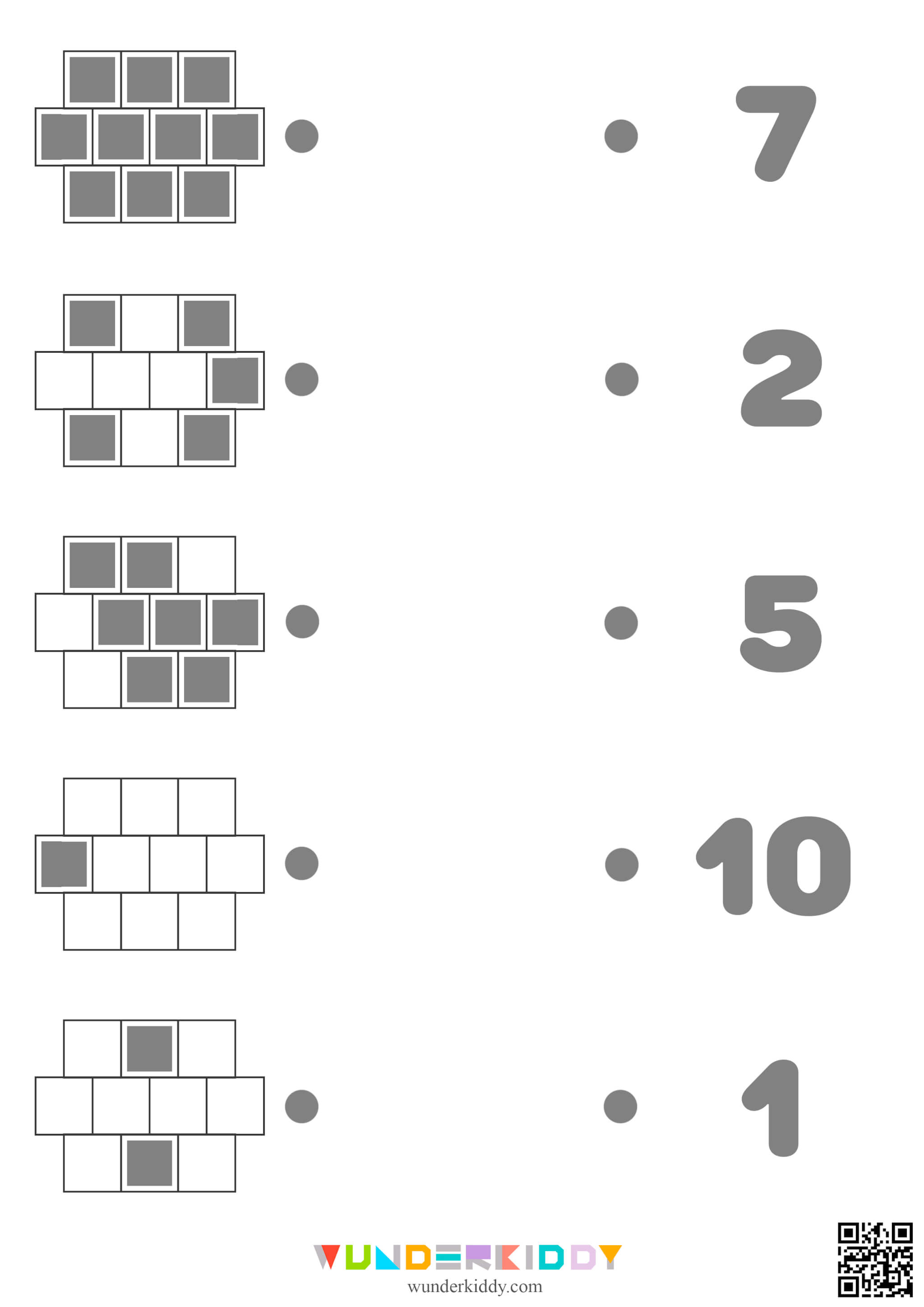 Fiches d’activité de comptage de carrés pour les enfants - Image 5