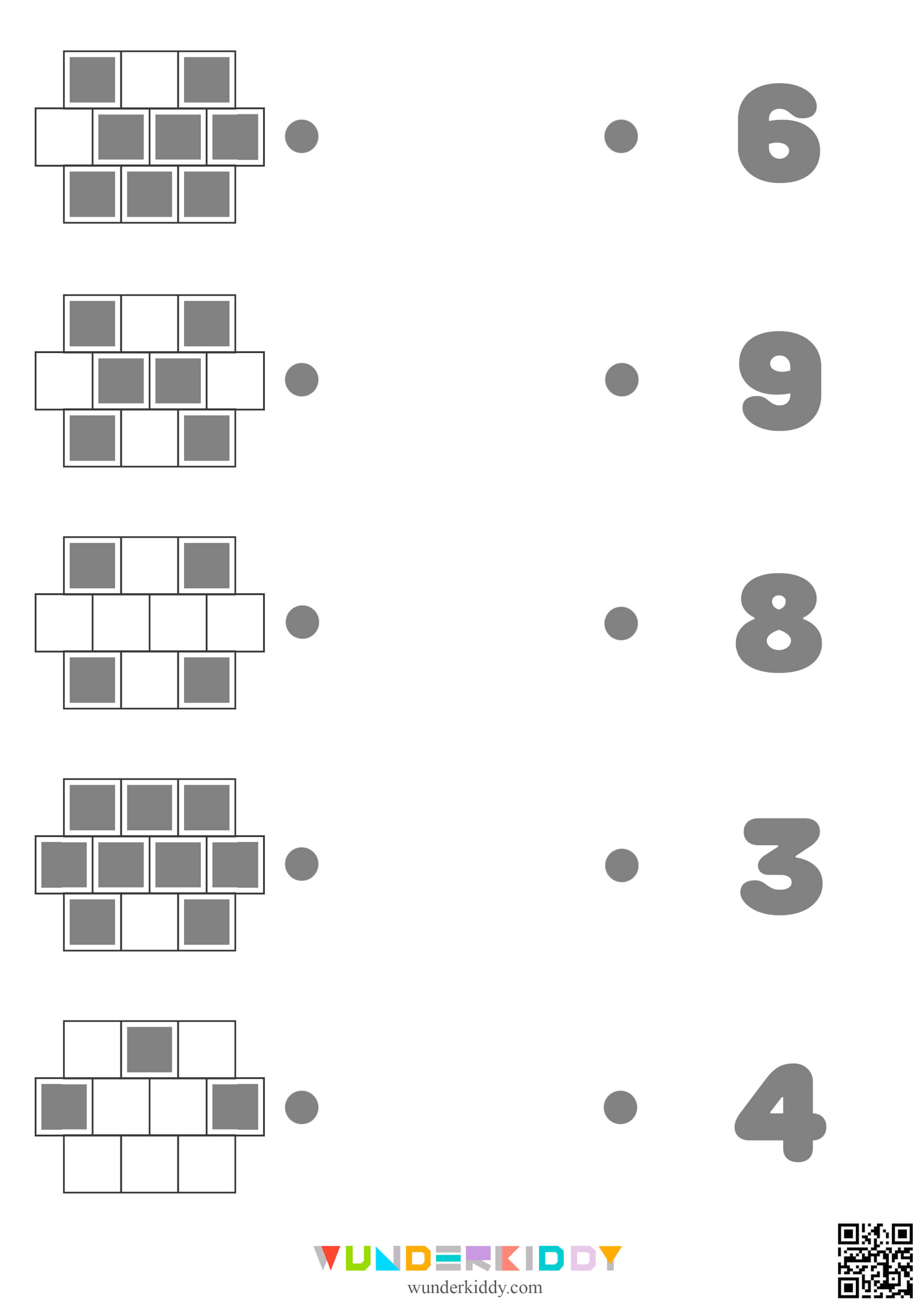 Fiches d’activité de comptage de carrés pour les enfants - Image 6