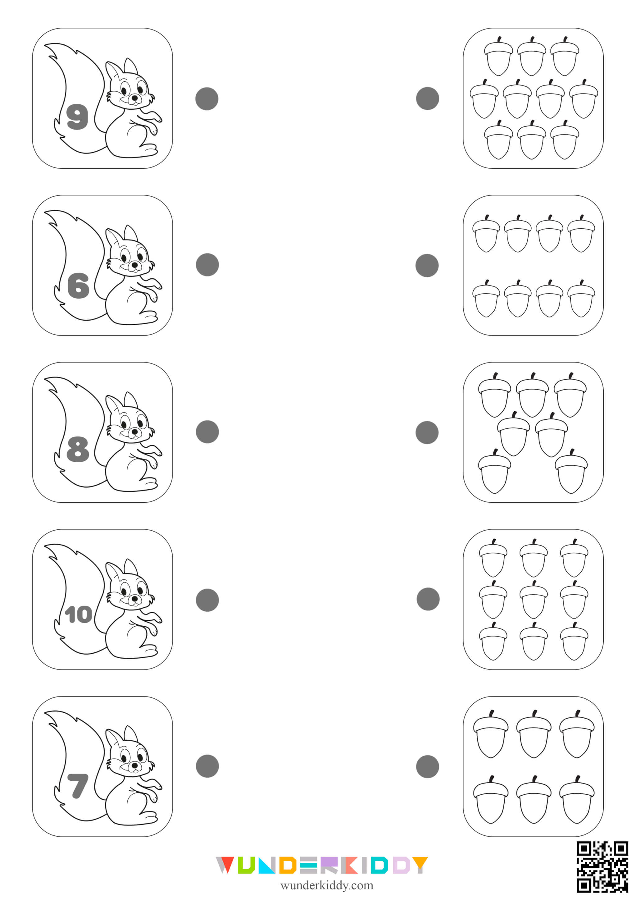 Count Acorns Worksheet - Image 3