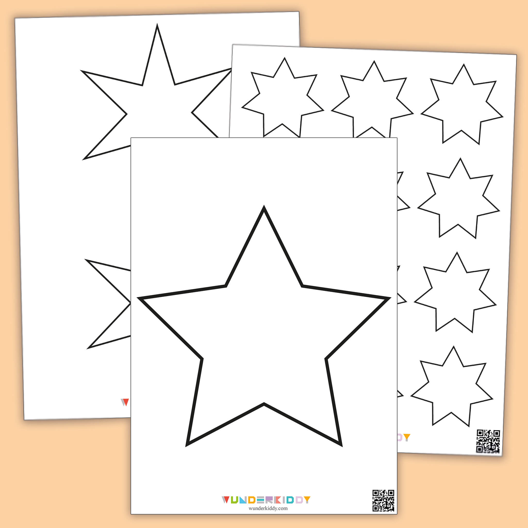 star shape template to cut out