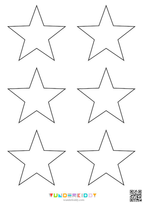 Printable Star Templates for Free in Small, Medium or Large Sizes