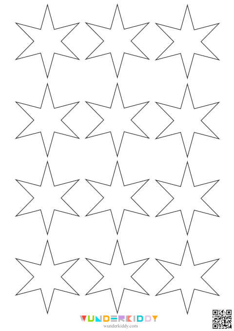 Printable Star Templates for Free in Small, Medium or Large Sizes