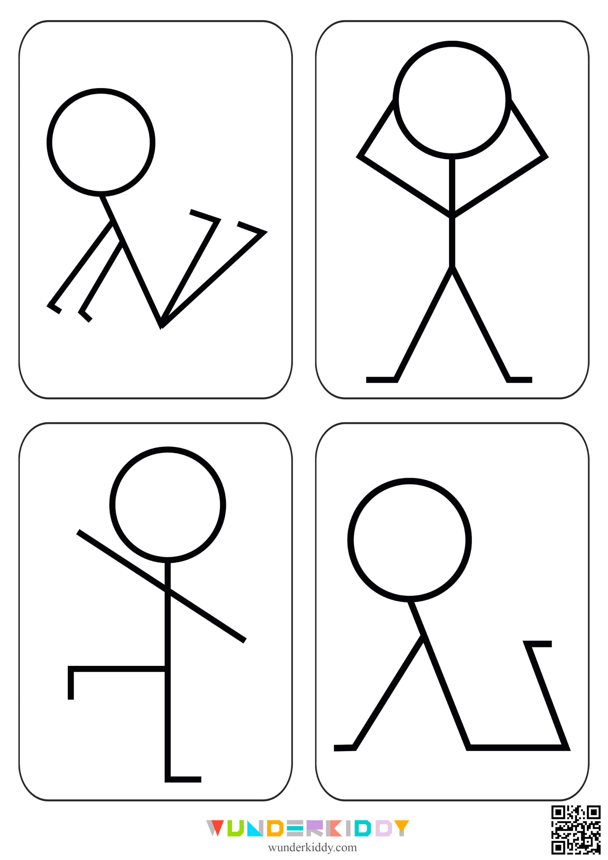 Stick Figure Sketch for Indoor Activity - Image 4