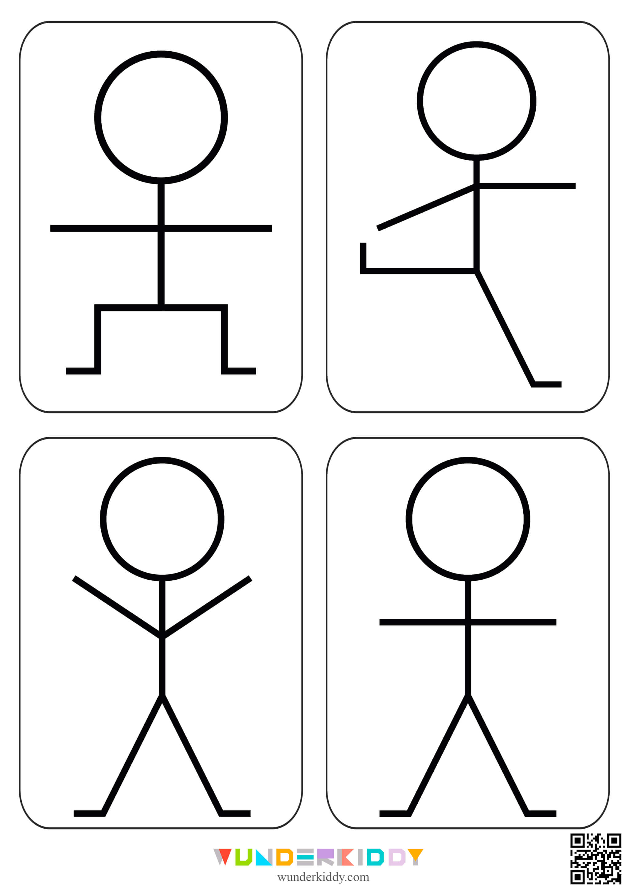 Stick Figure Sketch for Indoor Activity - Image 5