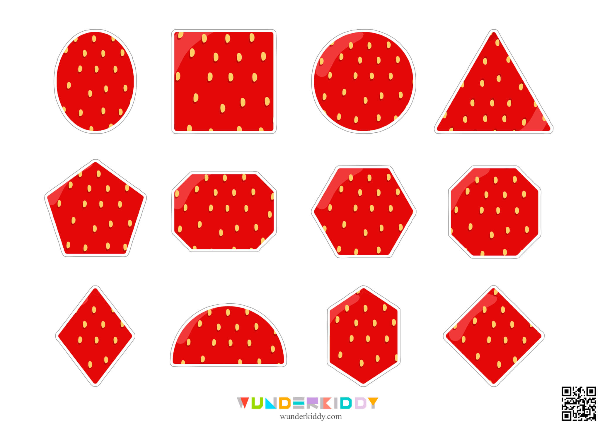 Summer Strawberry Geometry: Sort by Shape Activity - Image 3