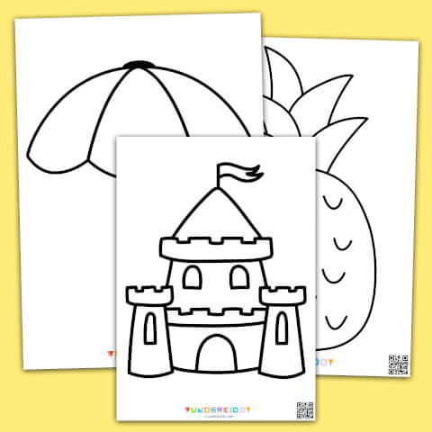 Pages de coloriage pour les enfants – Été - Image 2