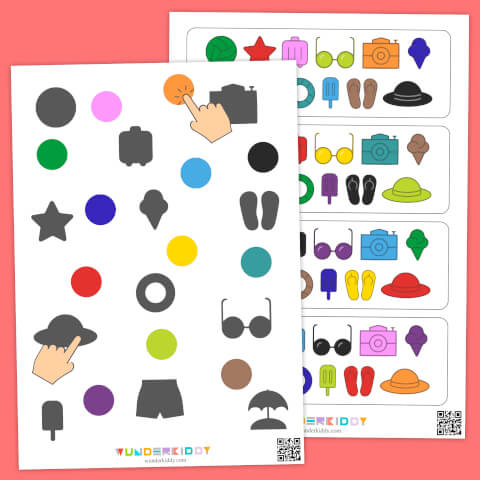 Fichas de coordinación: Gimnasia de dedos verano - Imagen 2