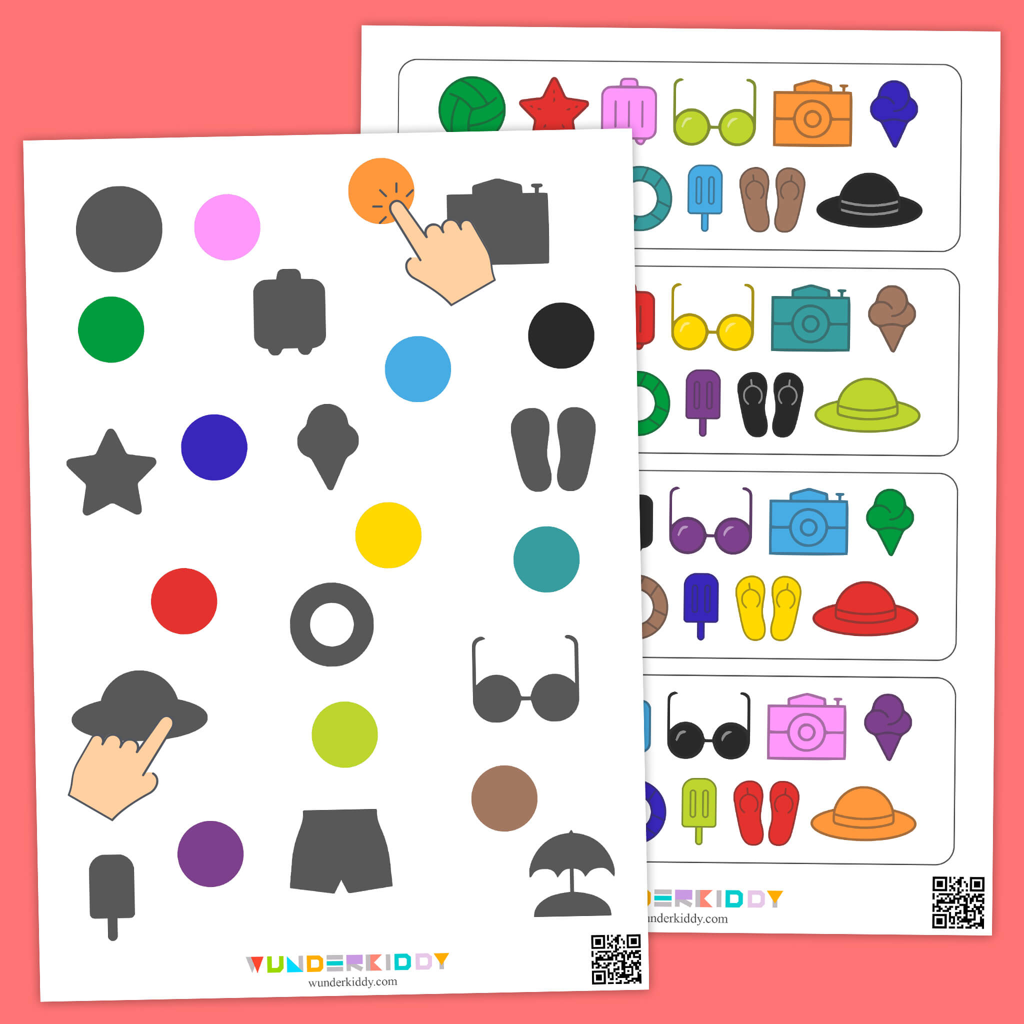 Summer Interhemispheric Finger Tracing Worksheet