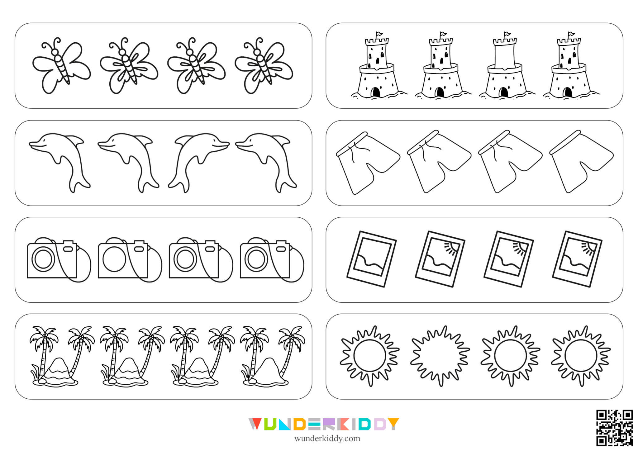 Summer Odd One Out Worksheets - Image 4