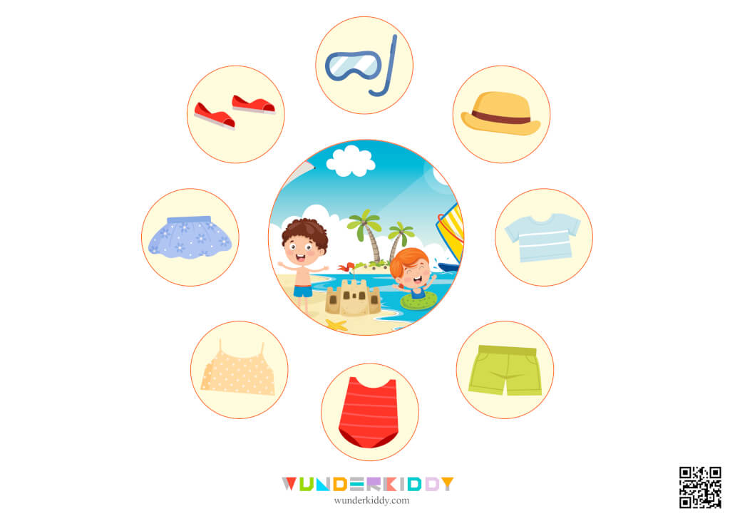 Activity sheet «Summer and winter clothes» - Download or print for free