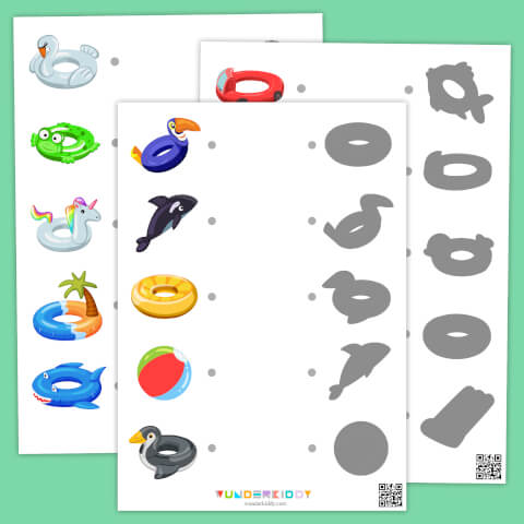 Jeu d'association d'ombres sur le thème de l'été - Image 2
