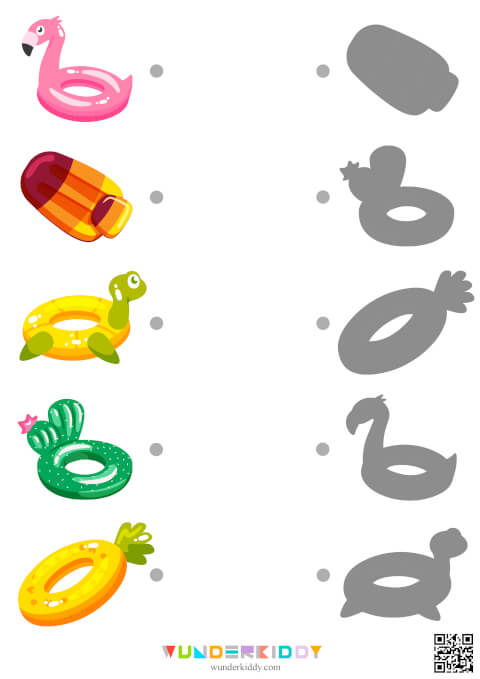 Jeu d'association d'ombres sur le thème de l'été - Image 3