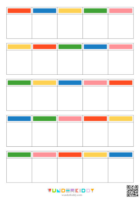 Preschool Summer Color Sorting Mats Worksheet - Image 2