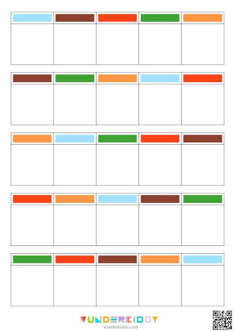 Preschool Summer Color Sorting Mats Worksheet - Image 4