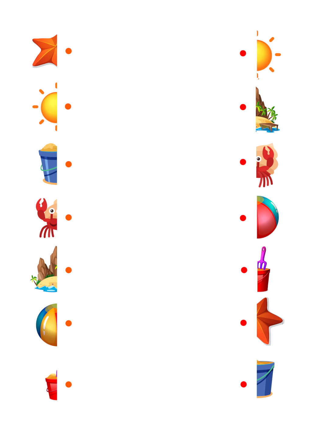 Activity sheet matching halves download or print for free