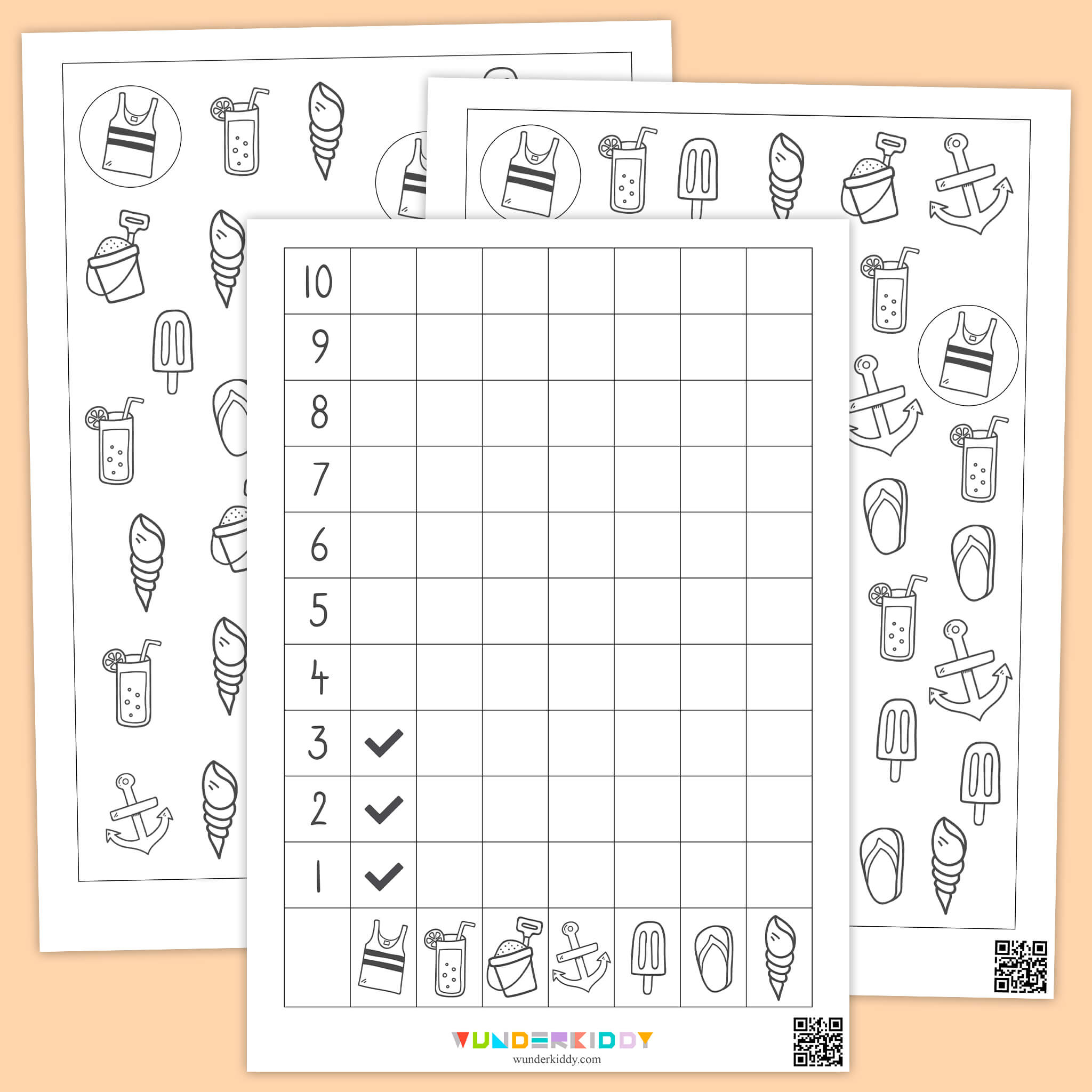 Summer Count and Graph Activity: Numbers 1 to 10