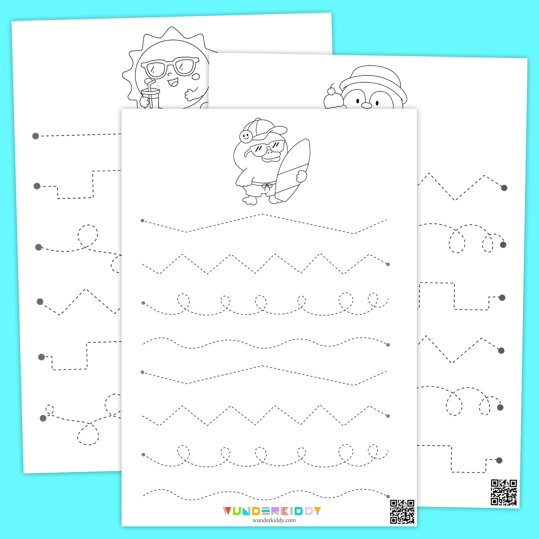 Summer Line Tracing Practice for Preschoolers