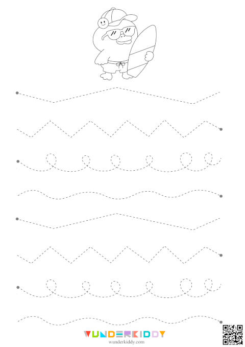 Summer Line Tracing Practice for Preschoolers - Image 2
