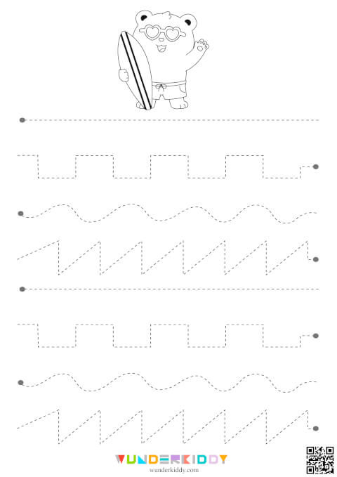 Summer Line Tracing Practice for Preschoolers - Image 3