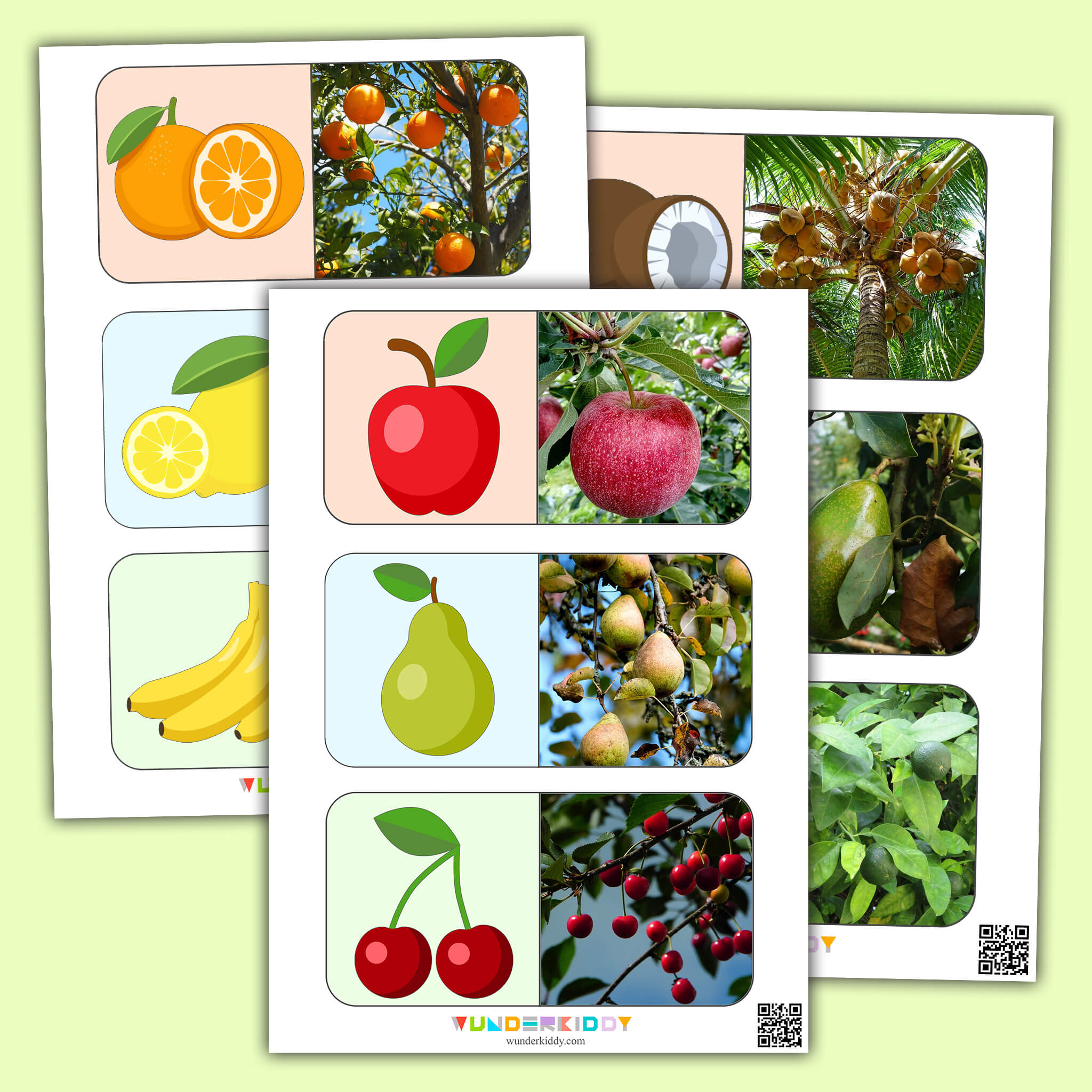 Развивающая игра «Найди пару - Фрукты и ягоды»