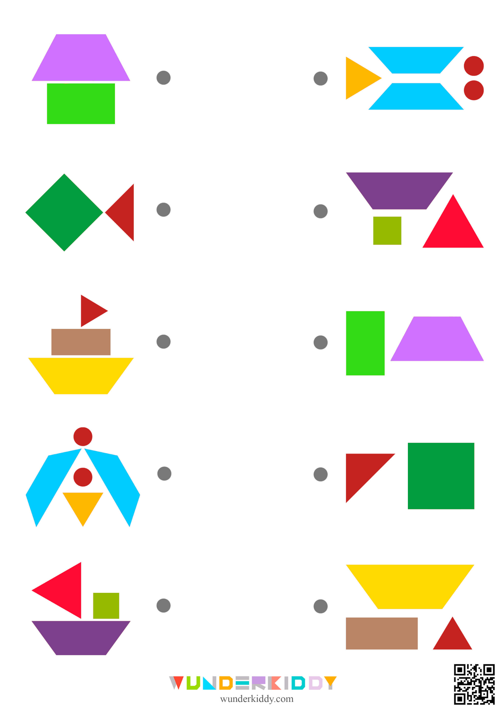 Tangram Puzzle Worksheets for Kids - Image 2
