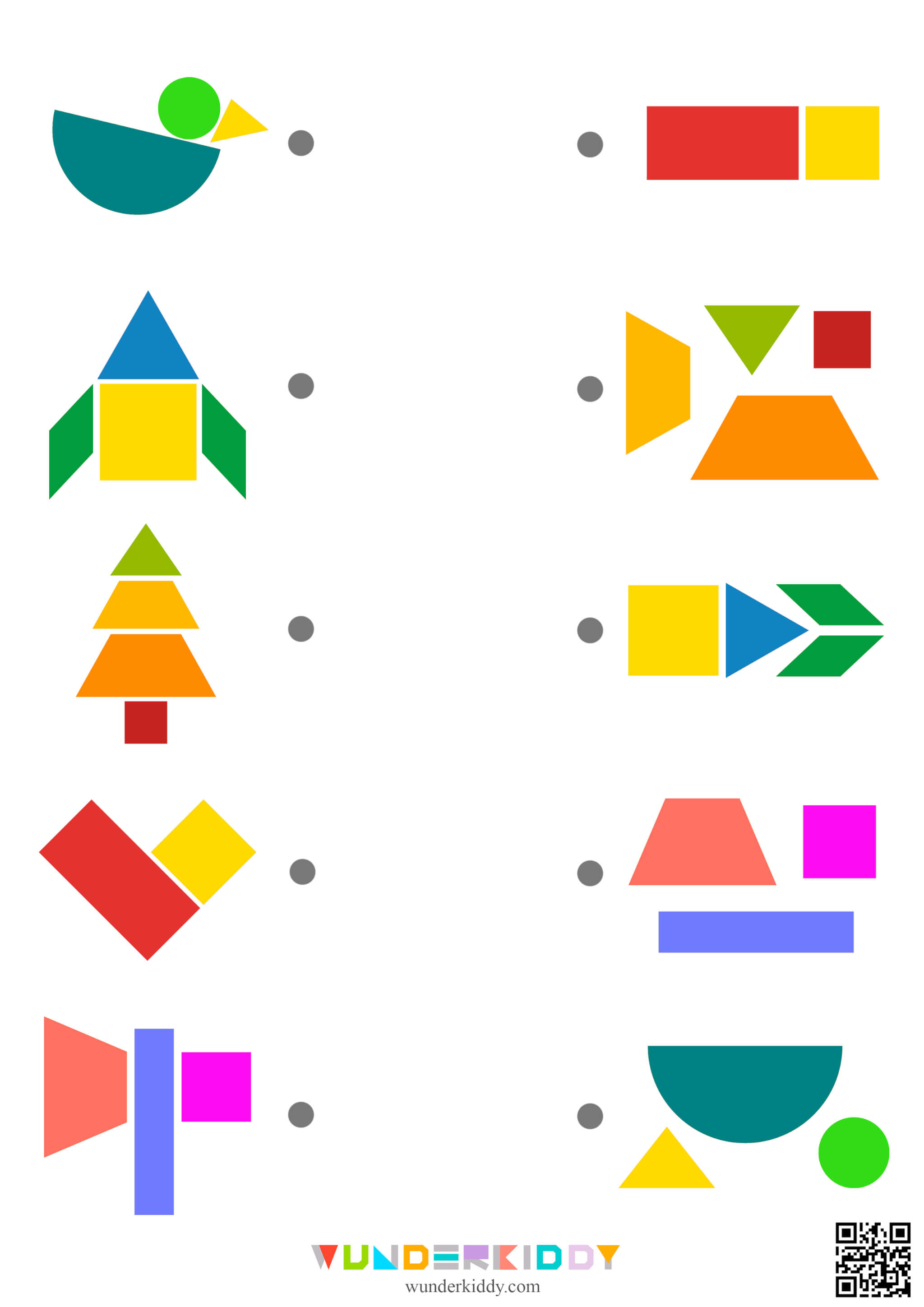 Tangram Puzzle Worksheets for Kids - Image 3