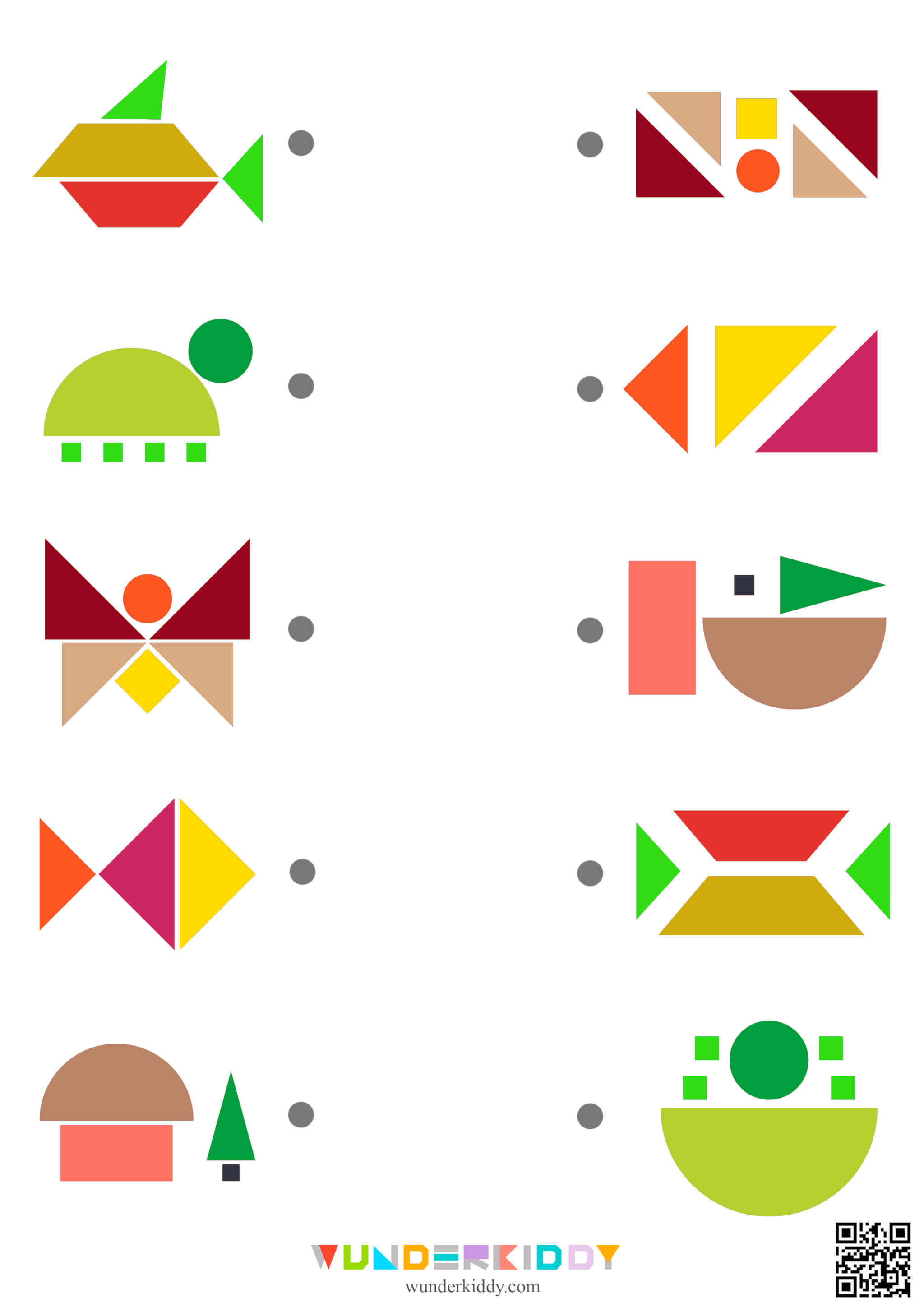 Tangram Puzzle Worksheets for Kids - Image 4