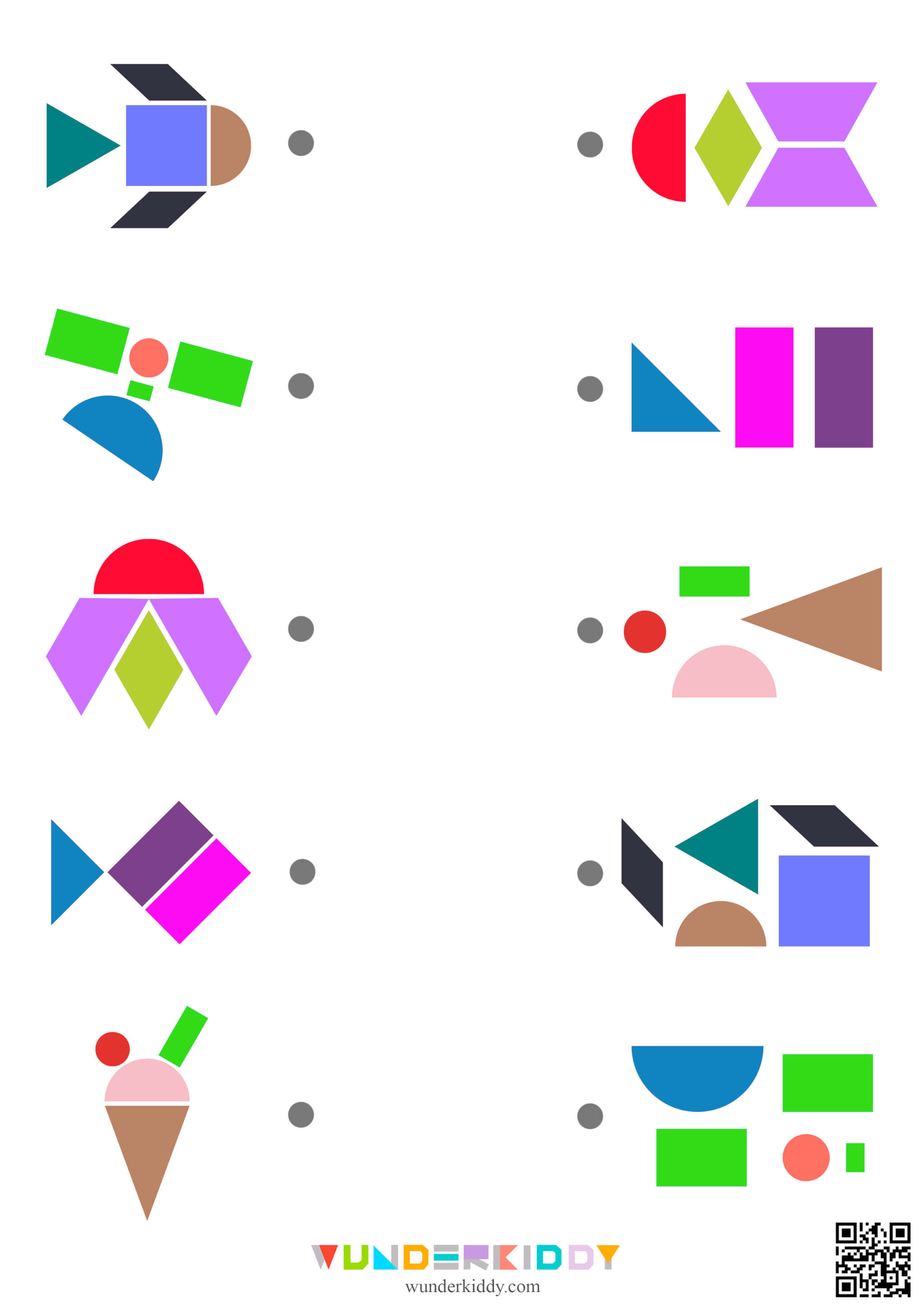 Tangram Puzzle Worksheets for Kids - Image 5