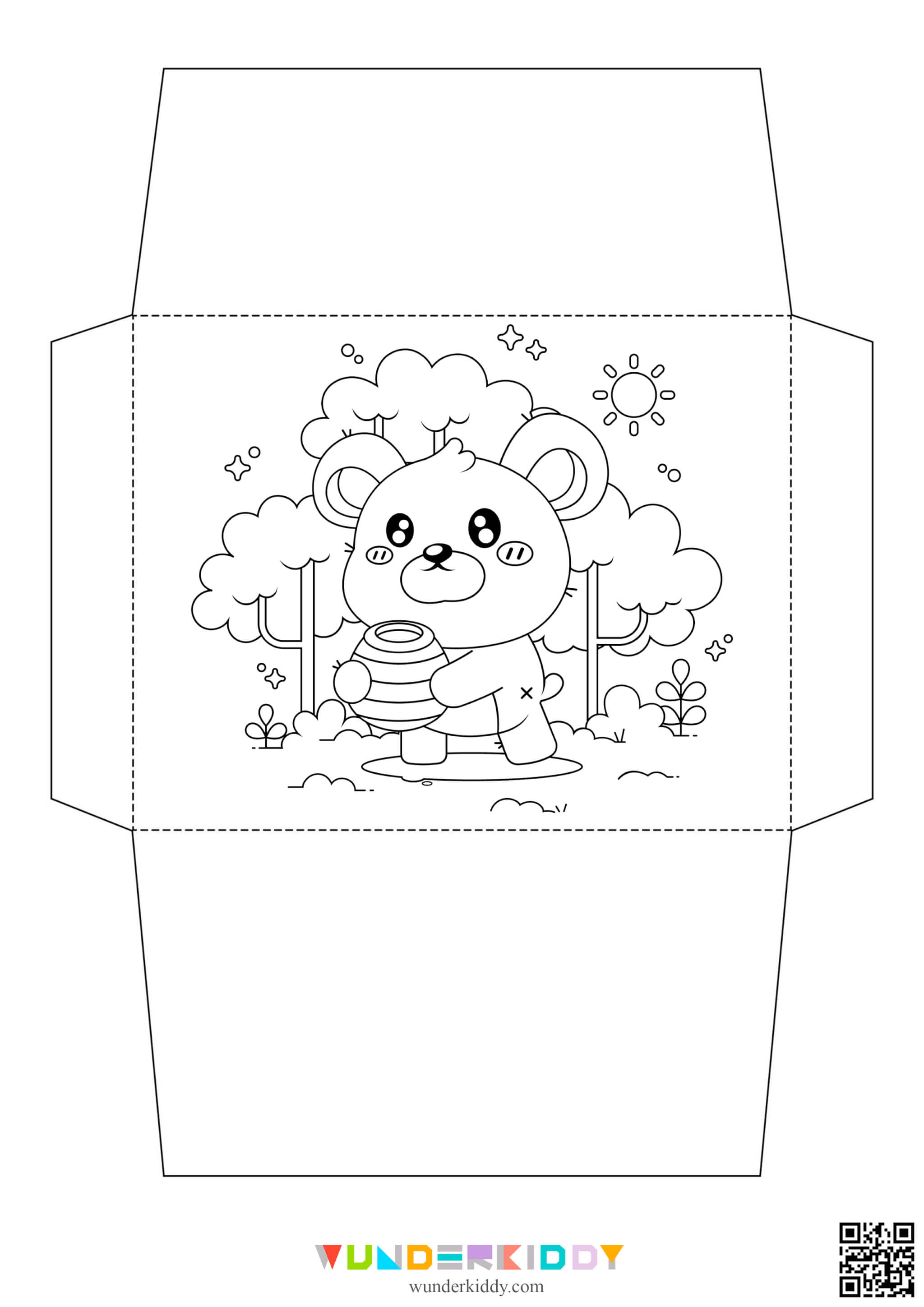 Teddy Bear Envelope Template - Image 6
