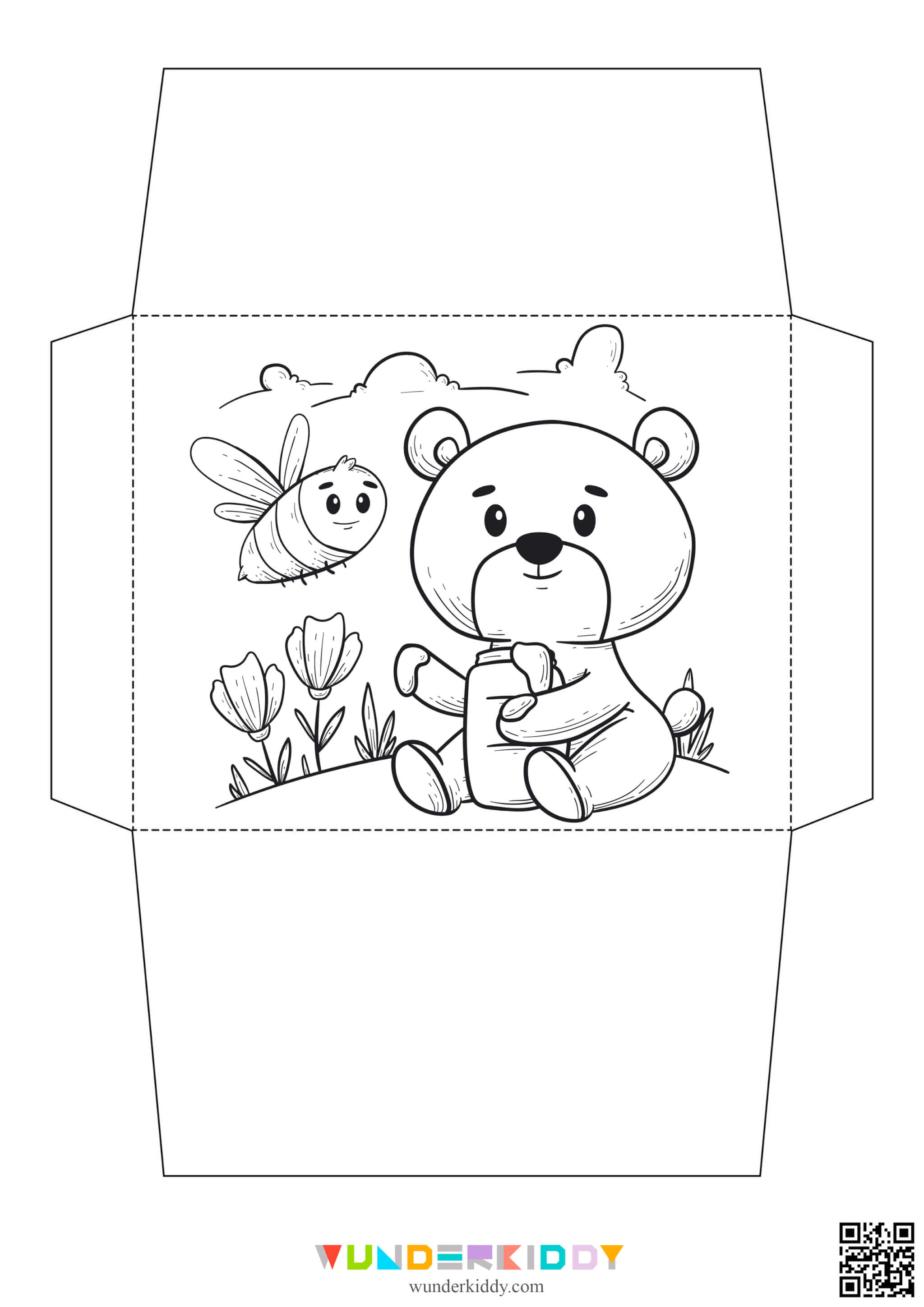 Teddy Bear Envelope Template - Image 7