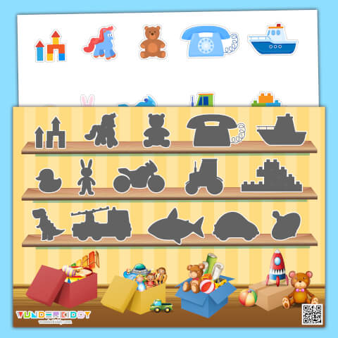 Toys Shadow Matching Worksheet - Image 2