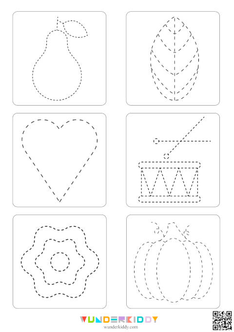 Interactive Worksheets «Trace and Color Worksheet»