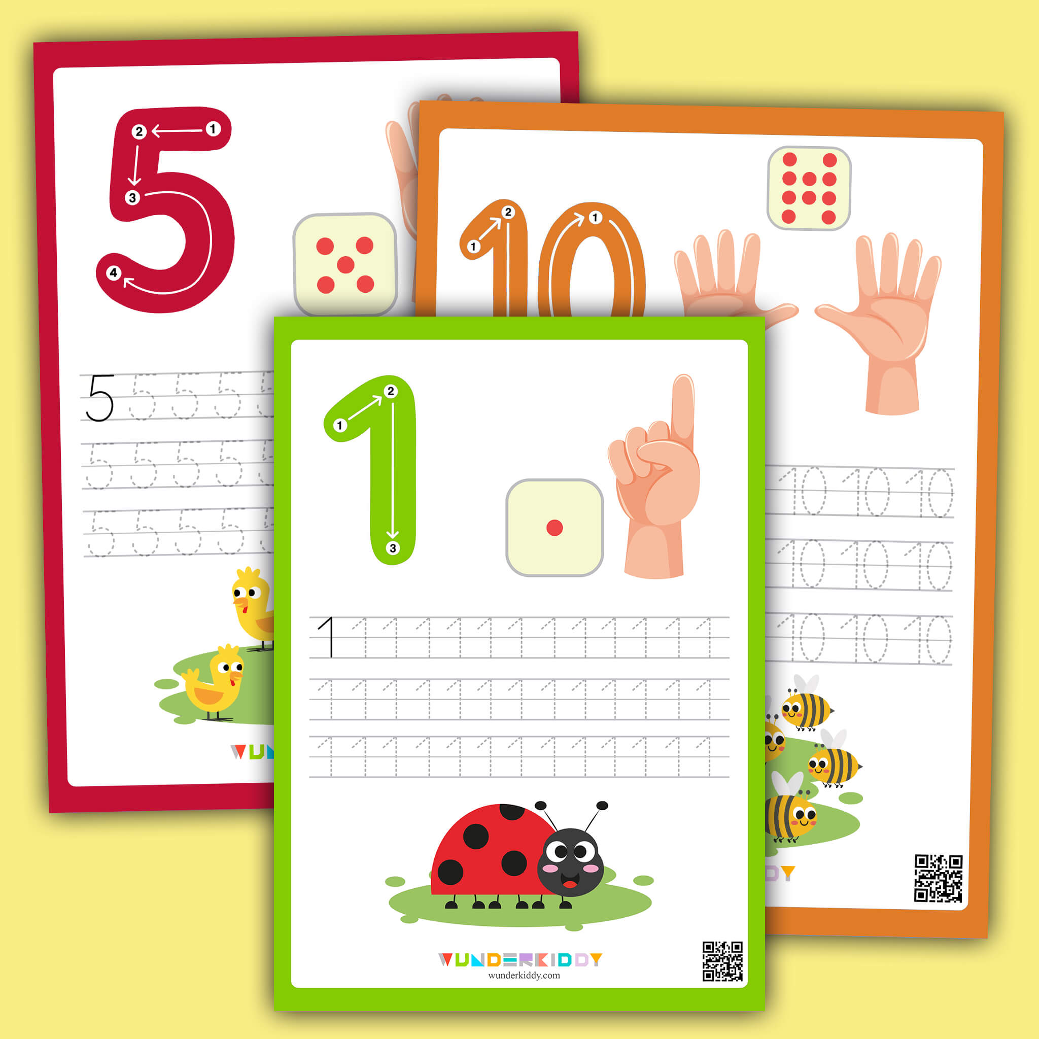 Printable Tracing Numbers 110 Worksheets for Preschool